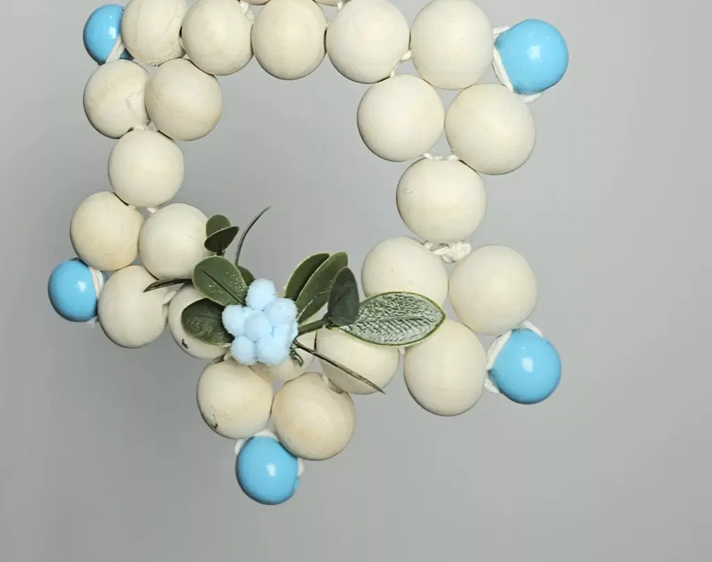 Handcrafted Wooden Bead Star Ornament