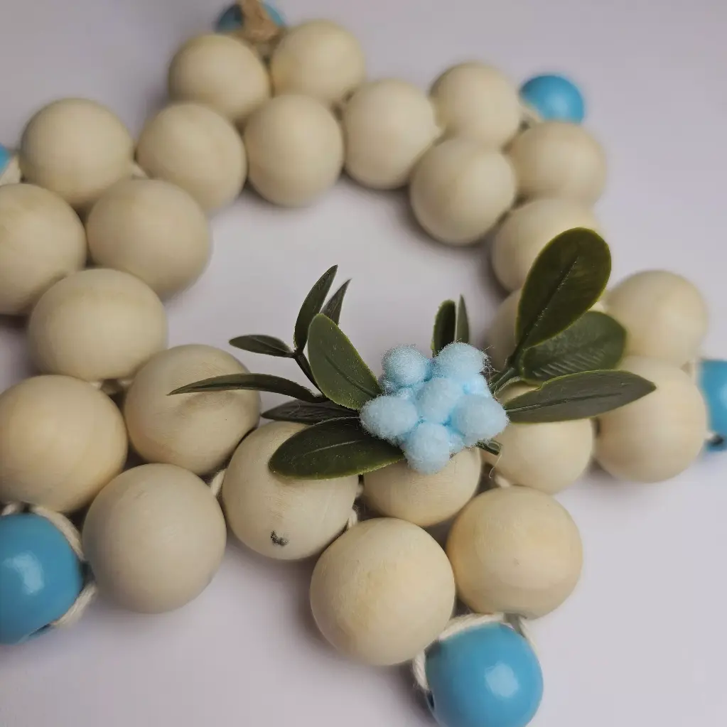 Handcrafted Wooden Bead Star Ornament