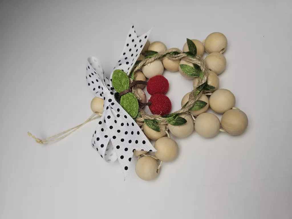 Handcrafted Wooden Bead Star Ornament