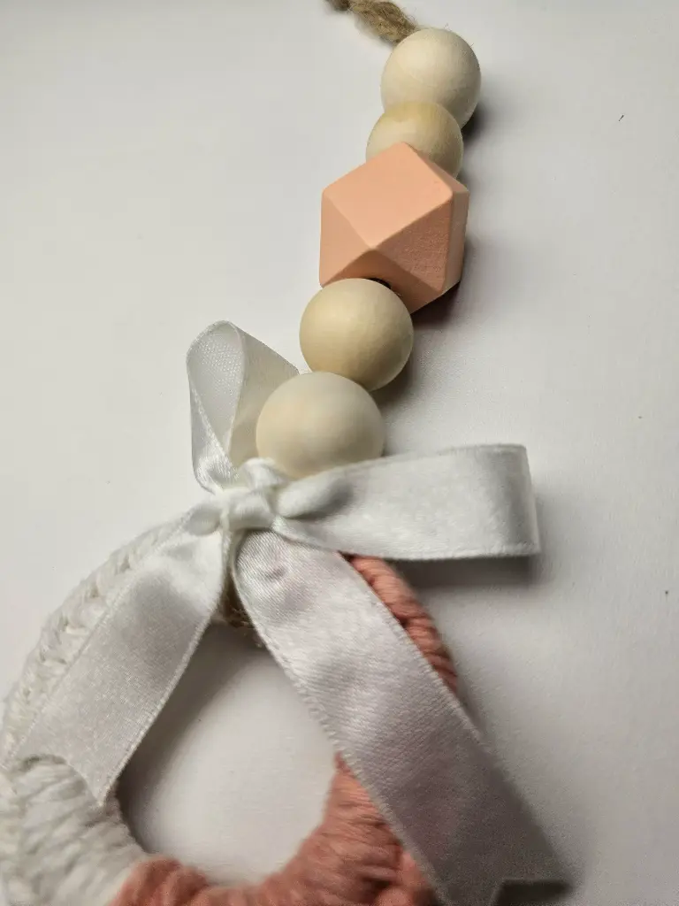 Handcrafted Wooden Bead Drop Mini Ornament 
