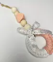 Handcrafted Wooden Bead Drop Mini Ornament 
