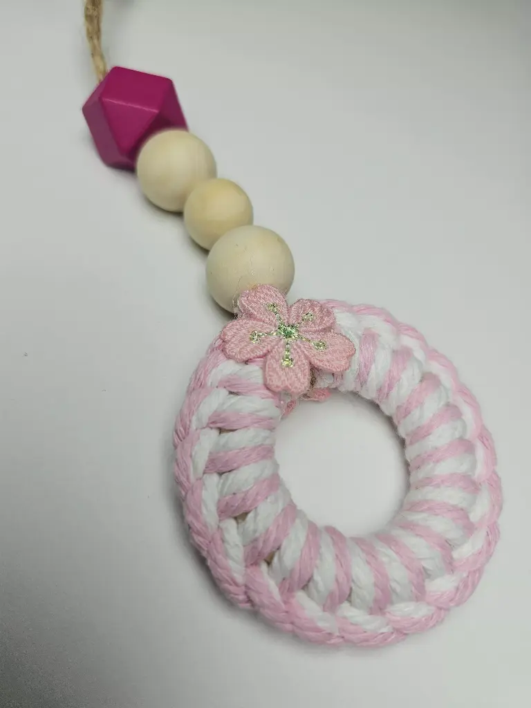 Handcrafted Wooden Bead Drop Mini Ornament