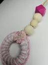 Handcrafted Wooden Bead Drop Mini Ornament