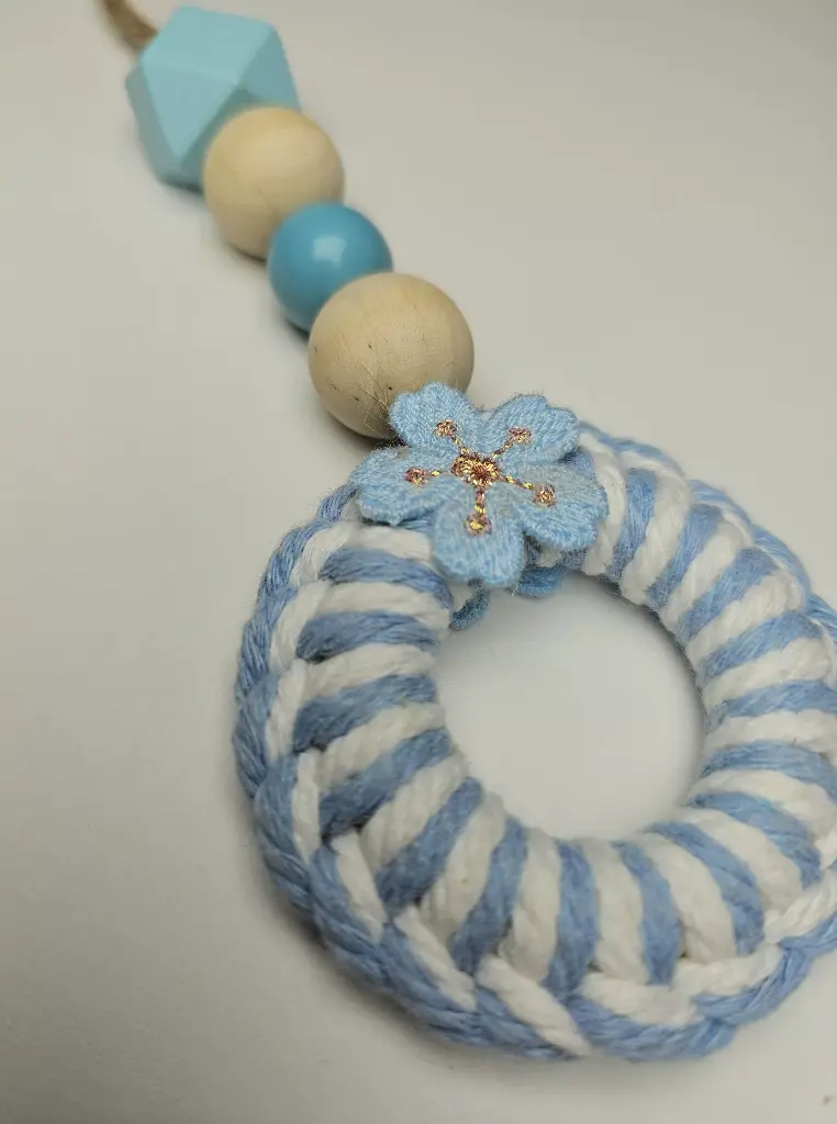 Handcrafted Wooden Bead Drop Mini Ornament