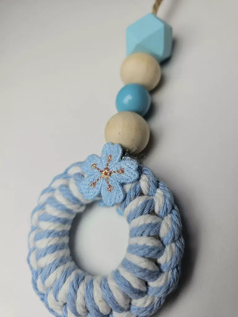 Handcrafted Wooden Bead Drop Mini Ornament