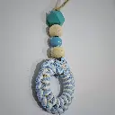 Handcrafted Wooden Bead Drop Mini Ornament