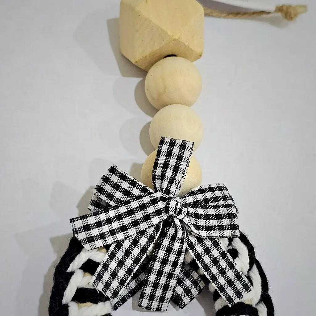 Handcrafted Wooden Bead Drop Mini Ornament