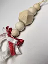 Handcrafted Wooden Bead Drop Mini Ornament