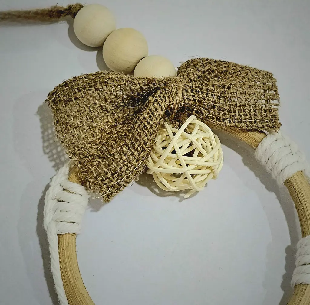 Handcrafted Mini Wreaths with Burlap and Rattan