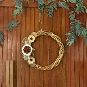Handcrafted Large 16" Intertwined Rattan Wreaths, Beige