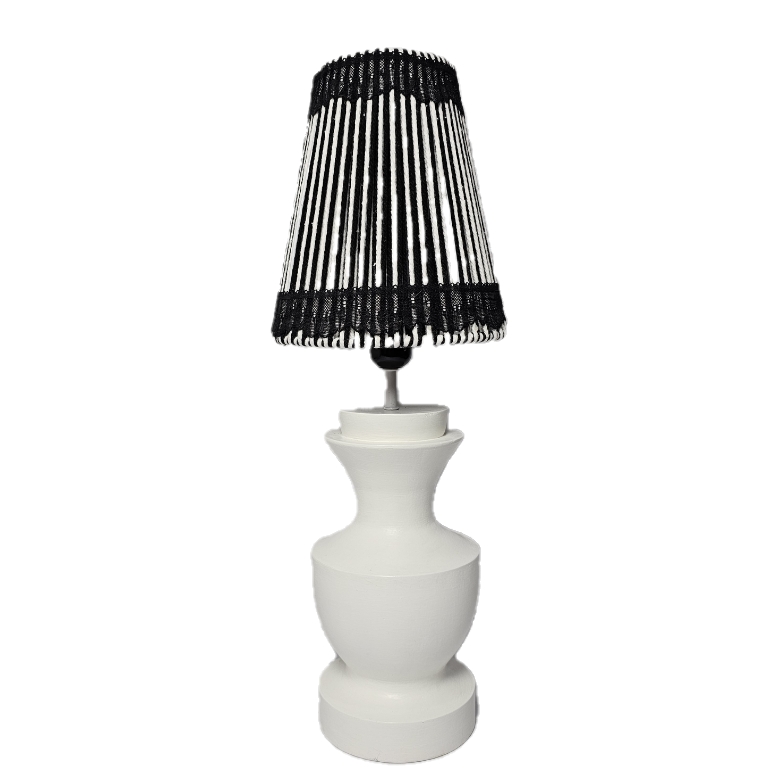 Assembled: Sophisticated Noir Lamp: 1059 Shade + 1069 White Matte