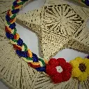 Handcrafted Large 15.5" Raffia Star Wreath