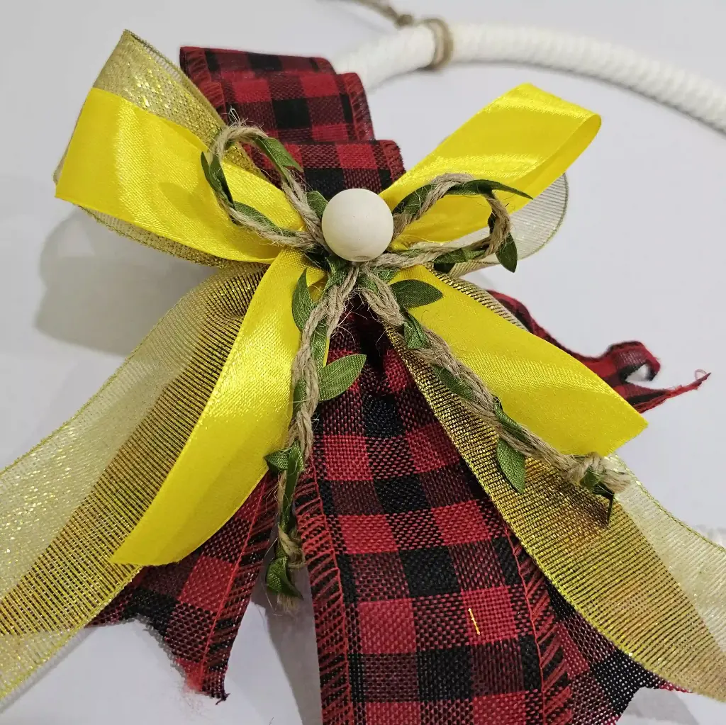 Handcrafted Boho Holiday Door Hanging Wreath