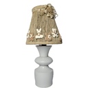 Assembled: Whimsical Cottage Lamp: 1058 Shade + 1068 Matte White