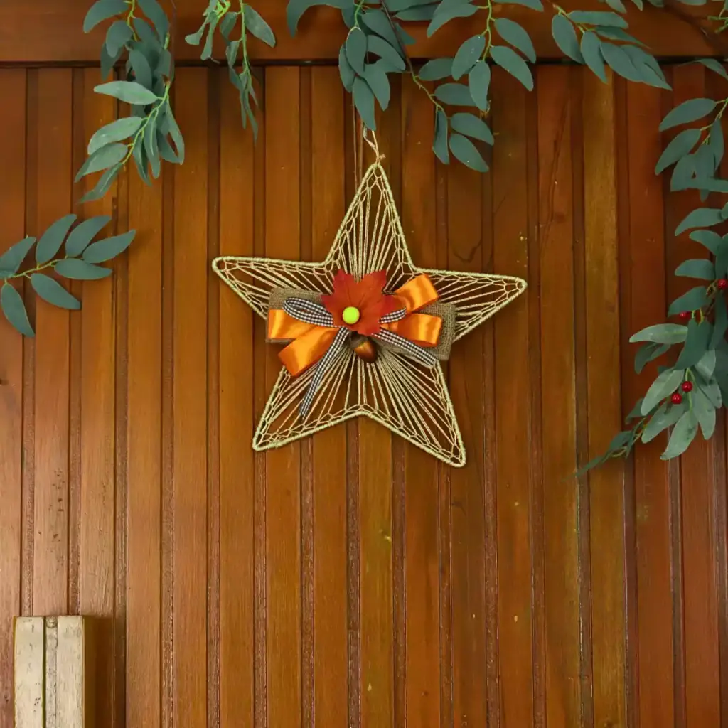 Handcrafted Autumn Hanging Star Decor