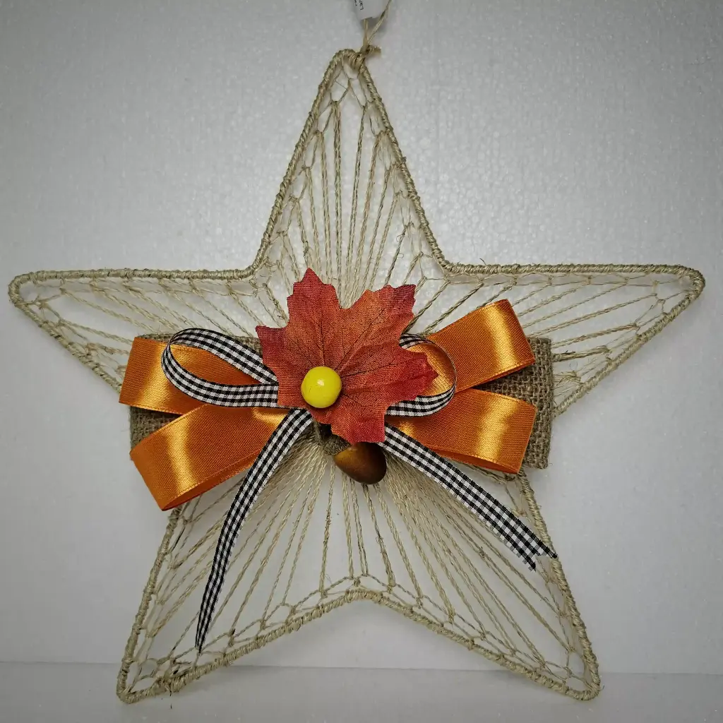 Handcrafted Autumn Hanging Star Decor