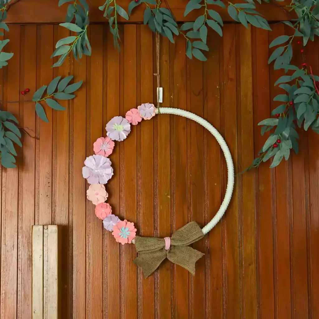 Handcrafted Large 15.5" Hoop Wreath