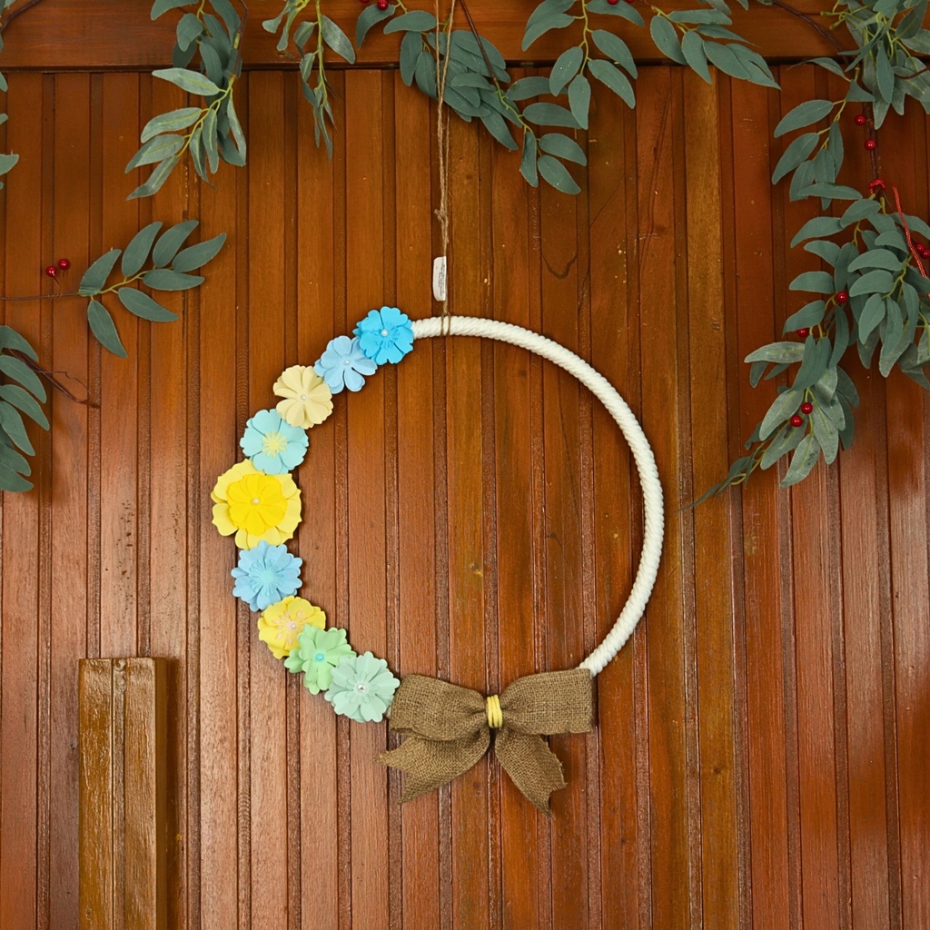 Handcrafted Large 15.5" Hoop Wreath