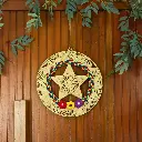 Handcrafted Large 15.5" Raffia Star Wreath