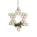 Handcrafted Wooden Bead Star Ornament