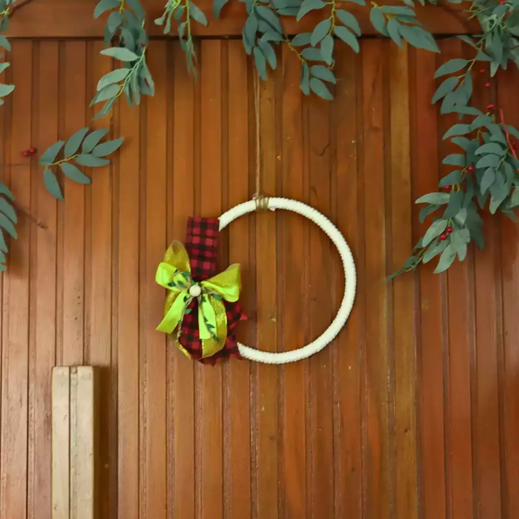[US-0253] Handcrafted Boho Holiday Door Hanging Wreath