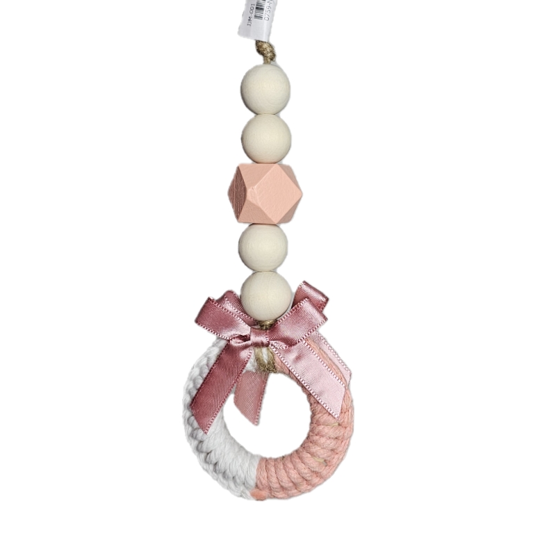 [US-0759] Handcrafted Wooden Bead Drop Mini Ornament 