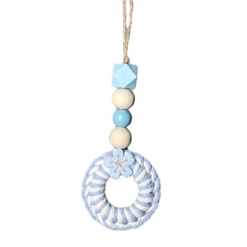 [US-0765] Handcrafted Wooden Bead Drop Mini Ornament
