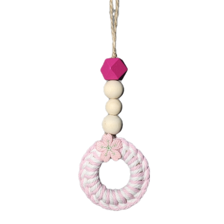 [US-0766] Handcrafted Wooden Bead Drop Mini Ornament