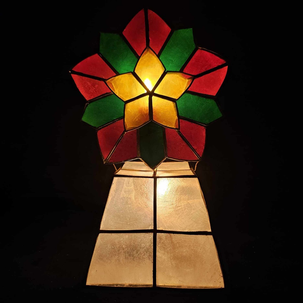 [US-0118] Mini Capiz Parol Starburst Table Lamp 10" - US 110v