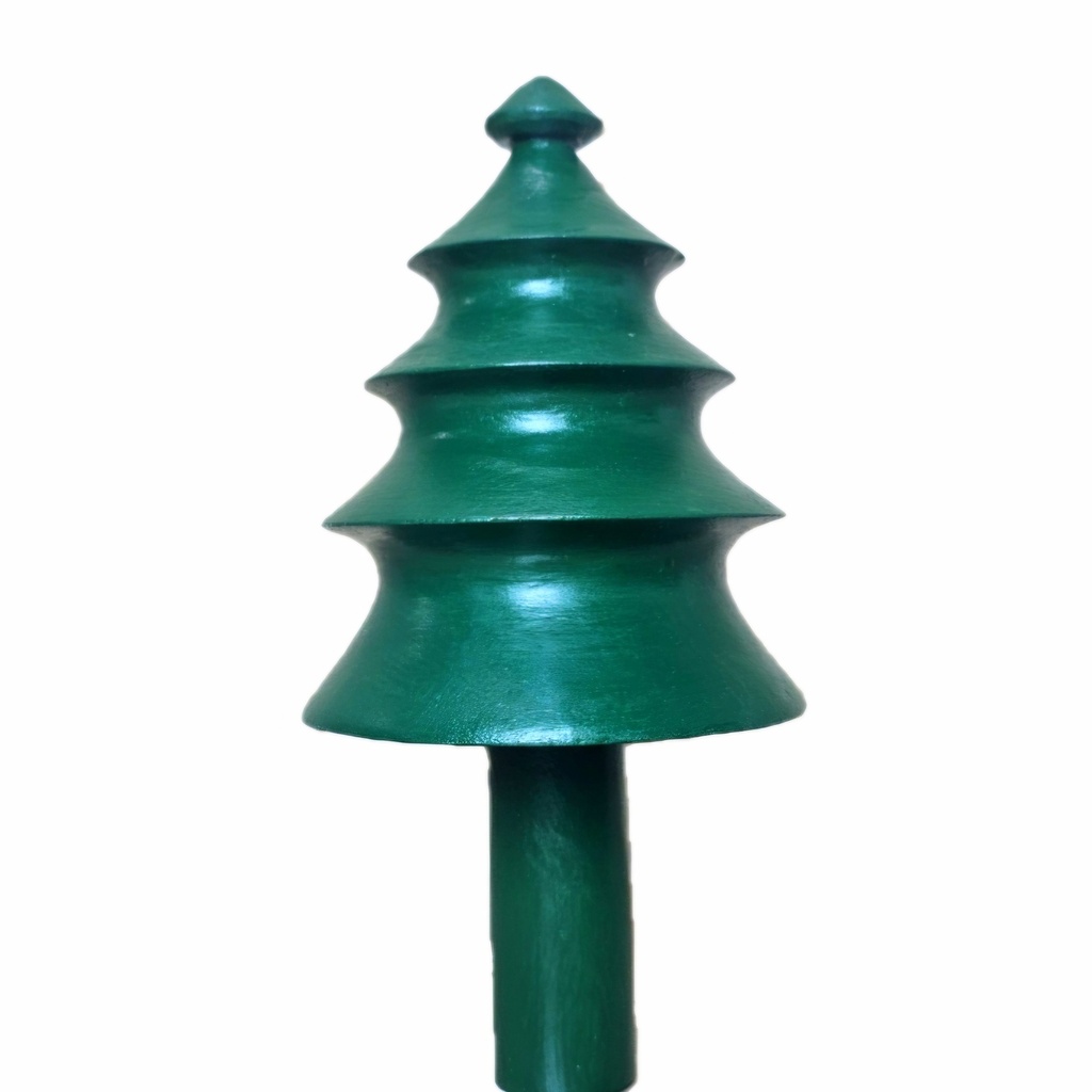 [US-0269B] Christmas Tree Tabletop Wood Accent (Walnut Gloss)