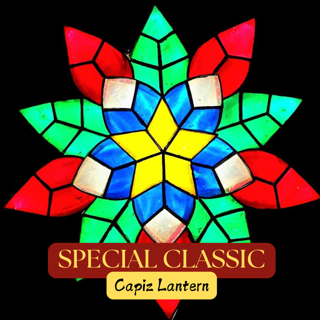 [US-0030] Parol Special Capiz Lantern - 18 inches, US 110v