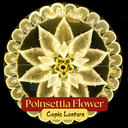 Parol Poinsettia Natural Capiz Lantern - 34 inches, US 110v