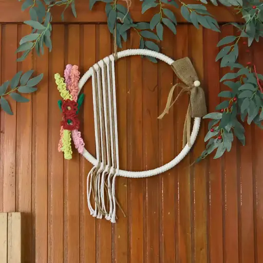 [US-0257] Handcrafted Large 15.5" Hoop Wreath