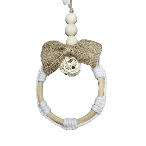 [US-0245] Handcrafted Mini Wreaths with Burlap and Rattan