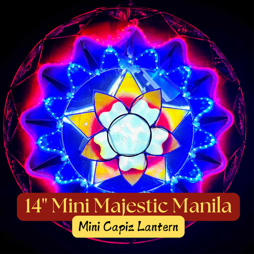 [US-0098] Parol Mini 14" Majestic Manila Capiz Lantern - US 110v