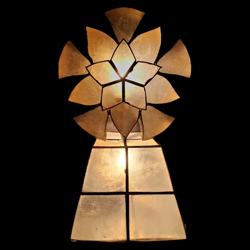 [US-0121] Mini Capiz Parol Starburst Table Lamp 10" - US 110v