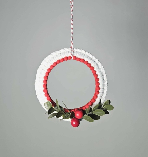 [US-0124] Handicraft Hanging Mini Hoop Ornament